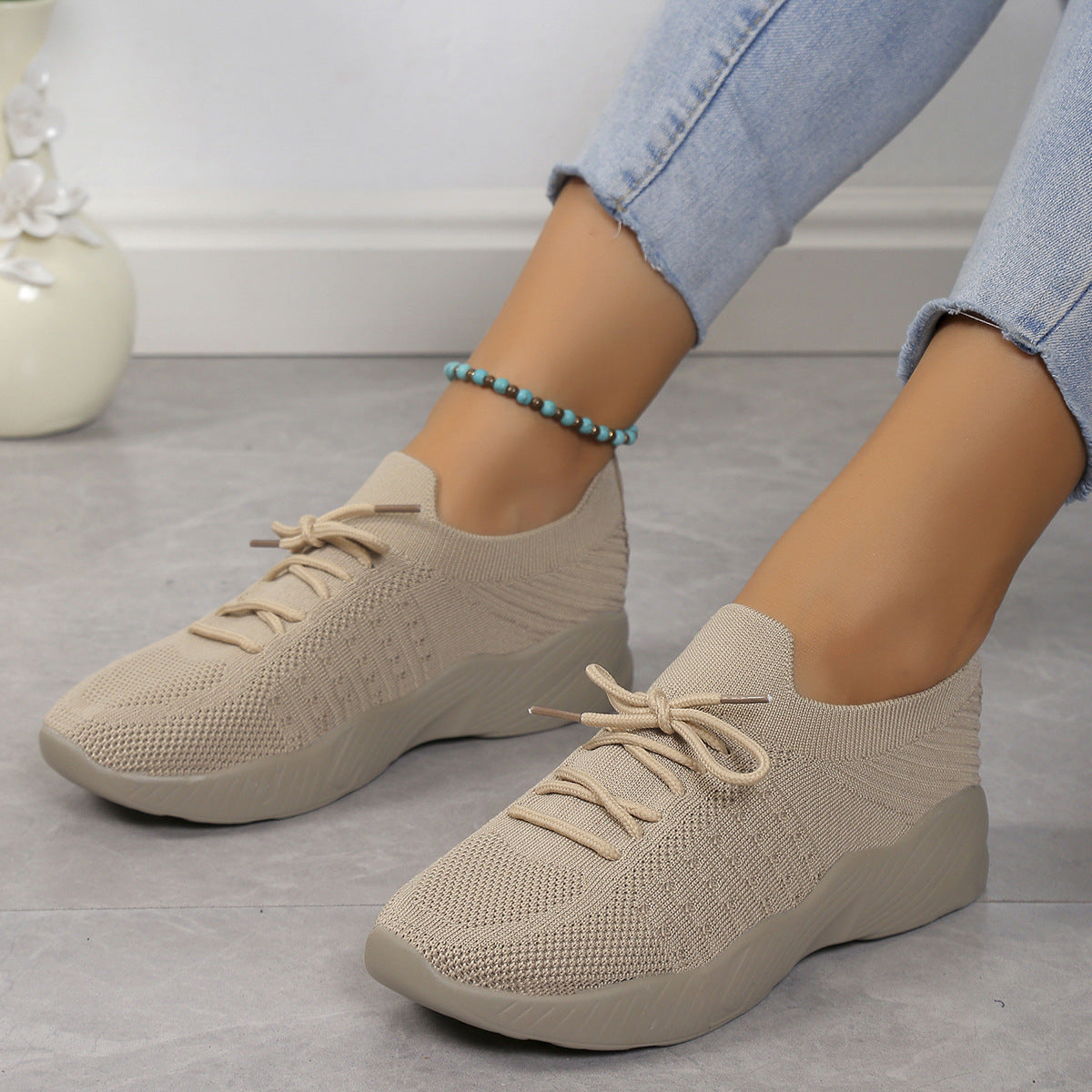 Sneakers - Dames - Ademend Mesh - Platformzool - VistaWalk