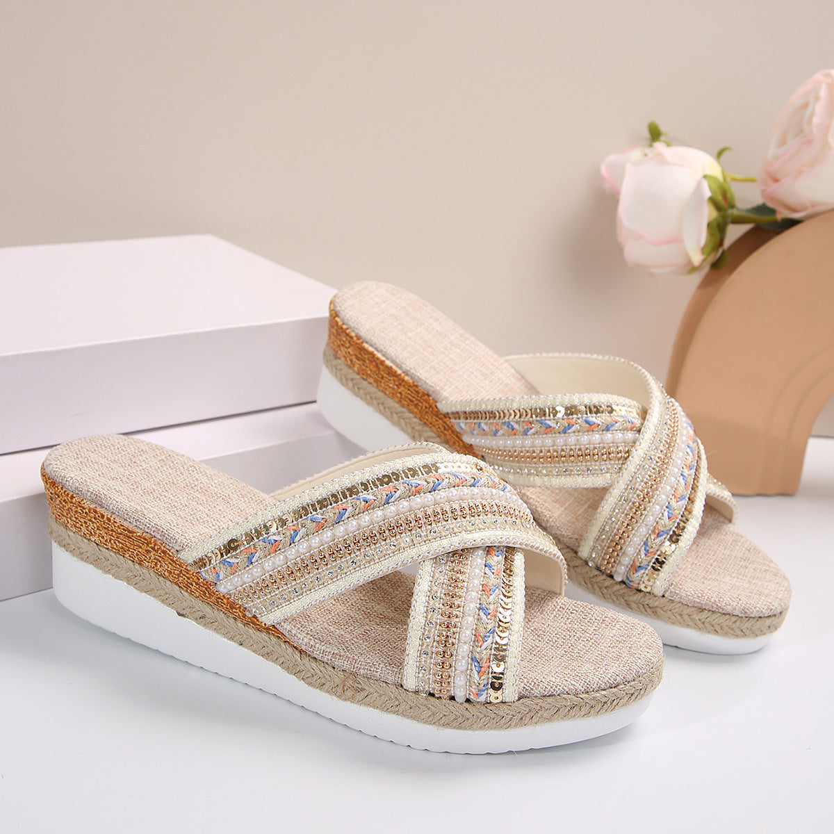 Sleehak Sandalen - Dames - Comfortabele Zool - Zomer Mode - ELLEN EDGE