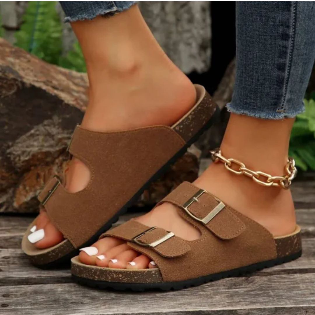 Vrouwen - Retro Slip-On Sandalen - Comfortabel Ontwerp - Zomer Schoeisel - MODERNE STIJL