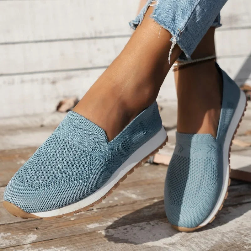 Vrouwen - Casual Slip-On Wandelschoenen - Ademend Mesh - Lichtgewicht Comfort - BREEZA