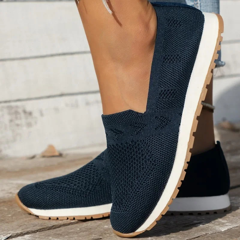 Vrouwen - Casual Slip-On Wandelschoenen - Ademend Mesh - Lichtgewicht Comfort - BREEZA