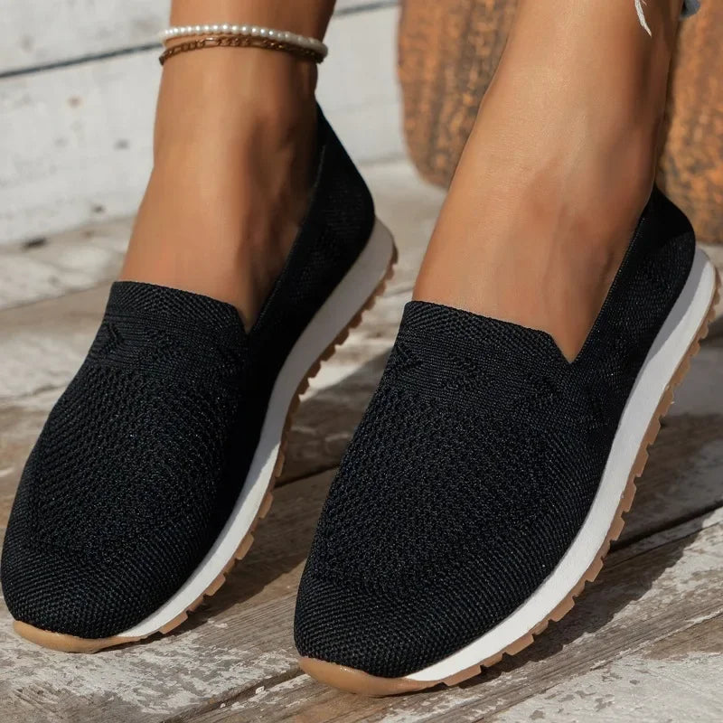 Vrouwen - Casual Slip-On Wandelschoenen - Ademend Mesh - Lichtgewicht Comfort - BREEZA