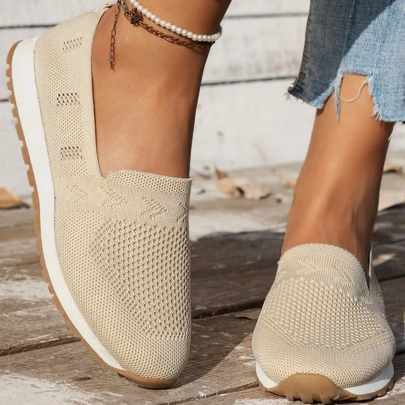 Vrouwen - Casual Slip-On Wandelschoenen - Ademend Mesh - Lichtgewicht Comfort - BREEZA