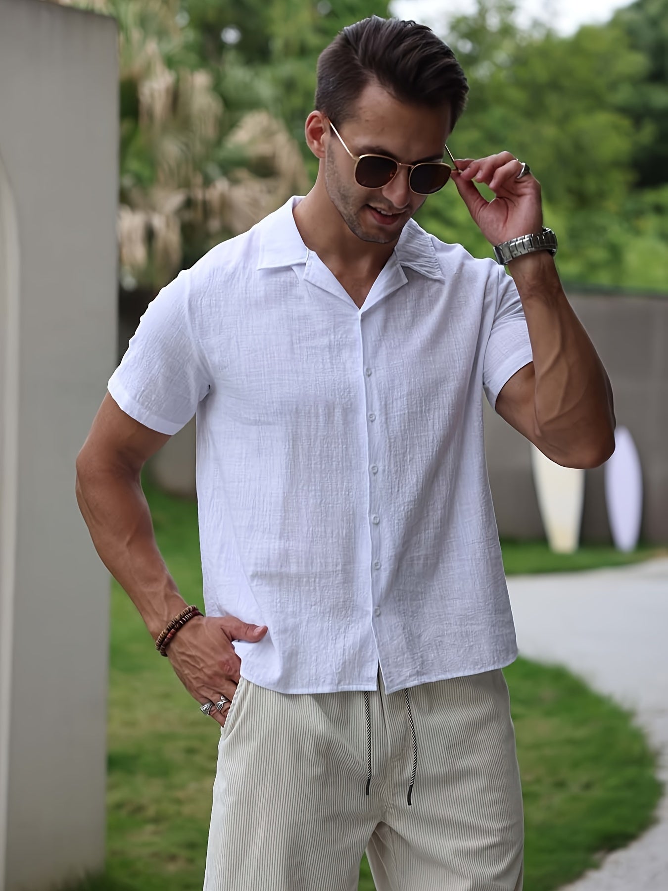 Heren - Casual Linnen Overhemd - Ademend Materiaal - Zomer Mode - CAELAN EDGE