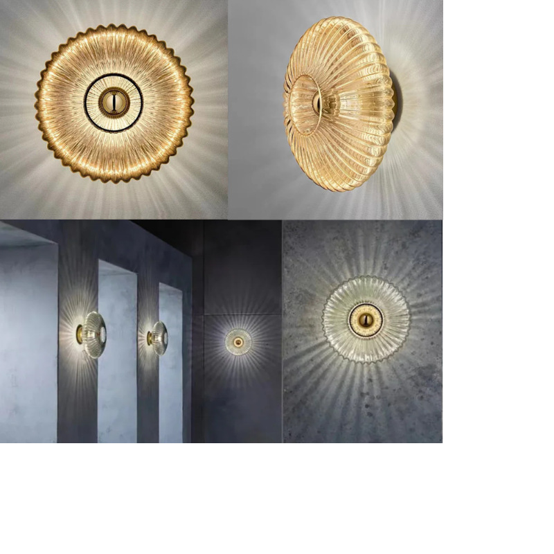 WAVEGLOW - Glas wandlamp met golvende lichtpatronen