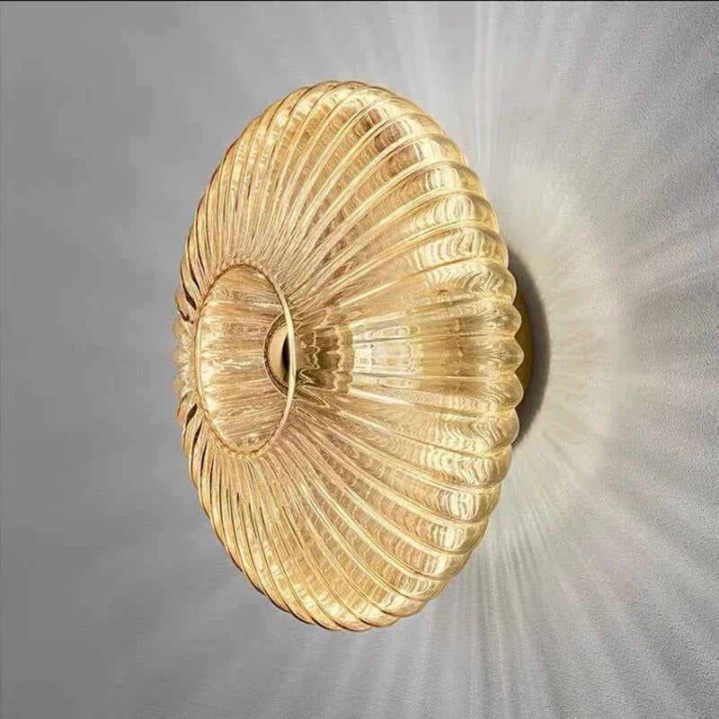 WAVEGLOW - Glas wandlamp met golvende lichtpatronen