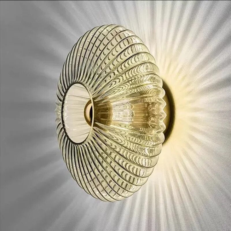 WAVEGLOW - Glas wandlamp met golvende lichtpatronen