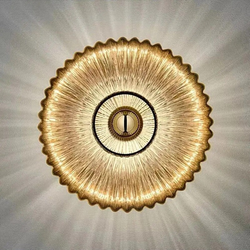 WAVEGLOW - Glas wandlamp met golvende lichtpatronen
