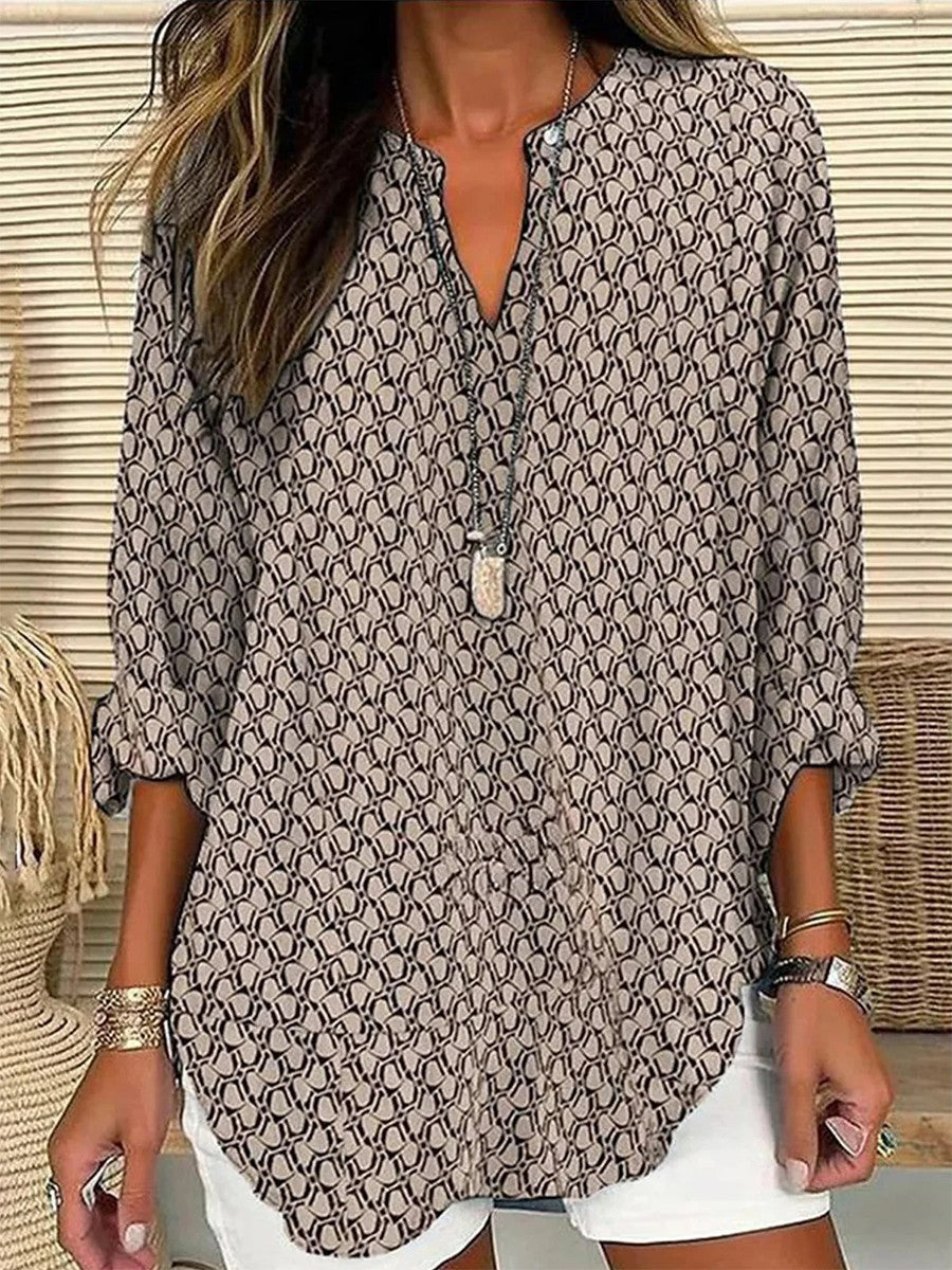Dames - Losvallende Tuniek-Top - Lichtgewicht Materiaal - Casual Mode - ZOMER STIJL