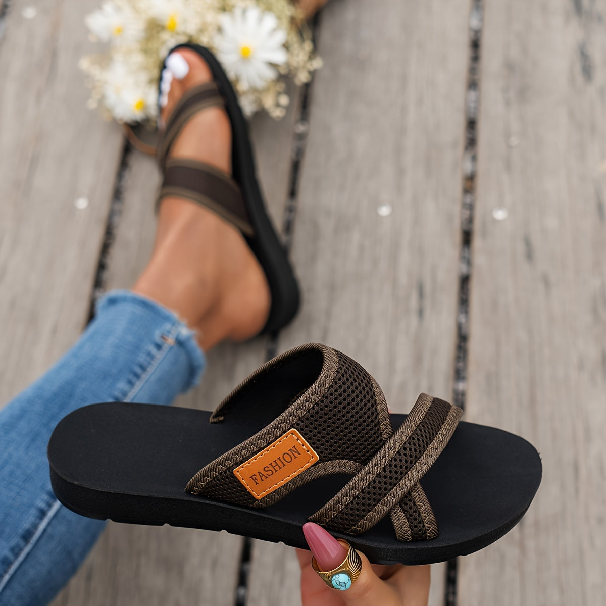 Vrouwen - Mesh Sandalen - Lichtgewicht Ademend Materiaal - Zomer Comfort - ZONNIGE STAP