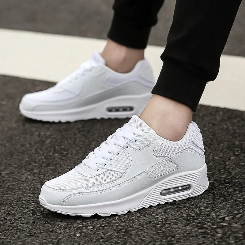 Sneakers - Heren - Leren Hoge Zool - Witte Sneakers - Urban