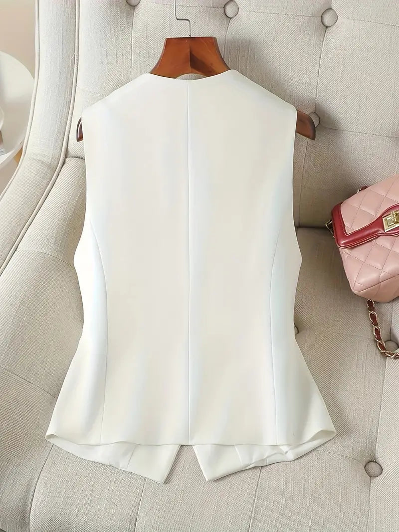 Getailleerd Gilet - Dames - Nauwsluitende Pasvorm - Elegant Vest - MAIKE EDGE