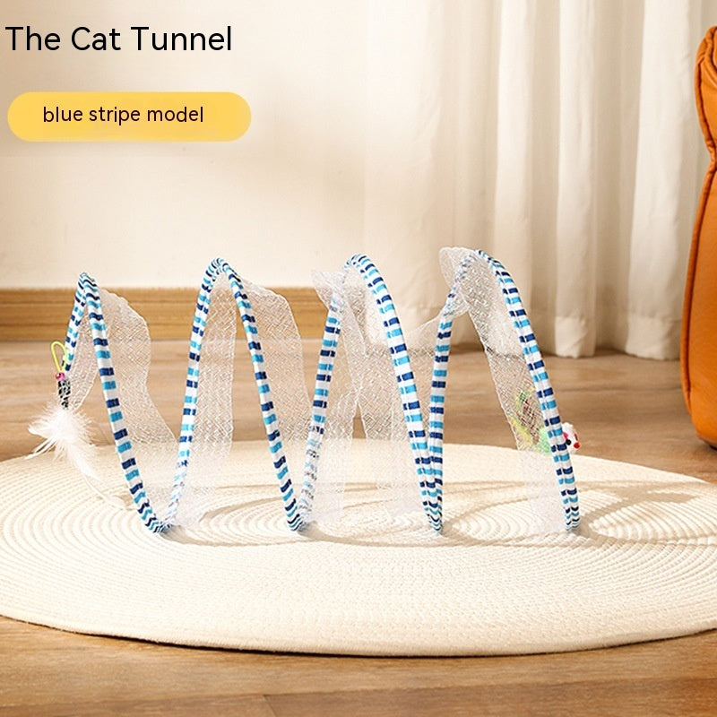 CATFUN - Vouwbare S-vormige kattentunnel voor speelplezier en comfort