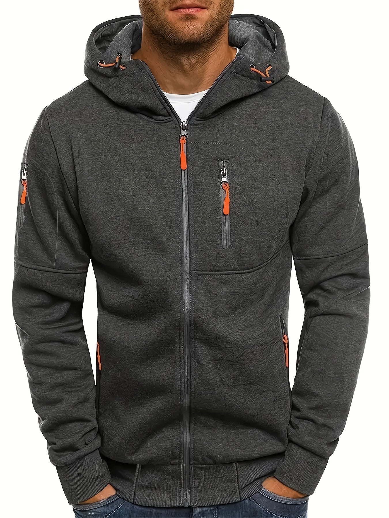 JASPER – Zip-up hoodie met verstelbare capuchon en ritszakken voor ultiem comfort en stijl