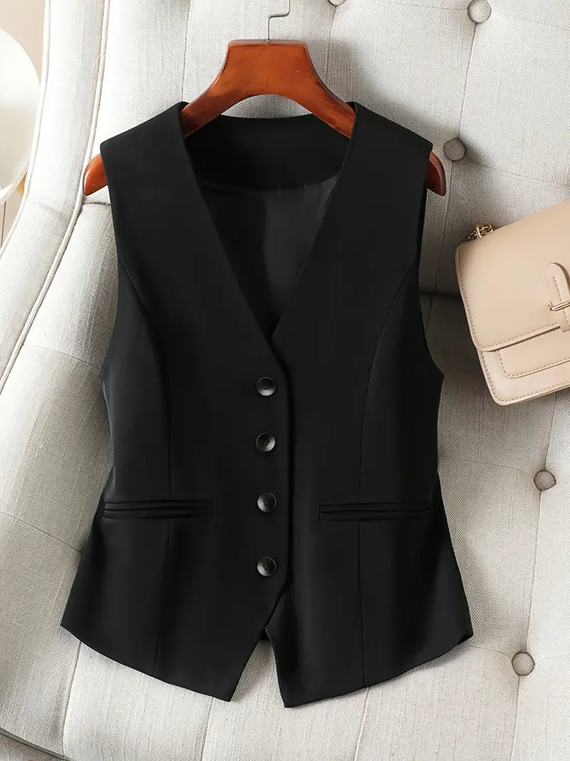 Getailleerd Gilet - Dames - Nauwsluitende Pasvorm - Elegant Vest - MAIKE EDGE