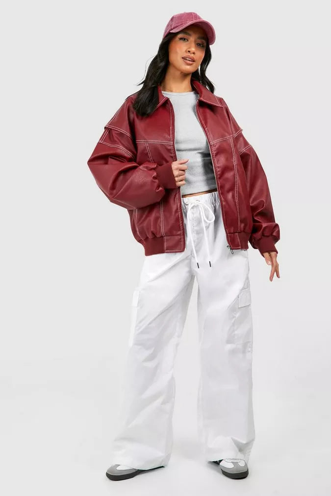 Bomberjas - Vrouwen - Leer - Dames Bomber - Moderne Bomber