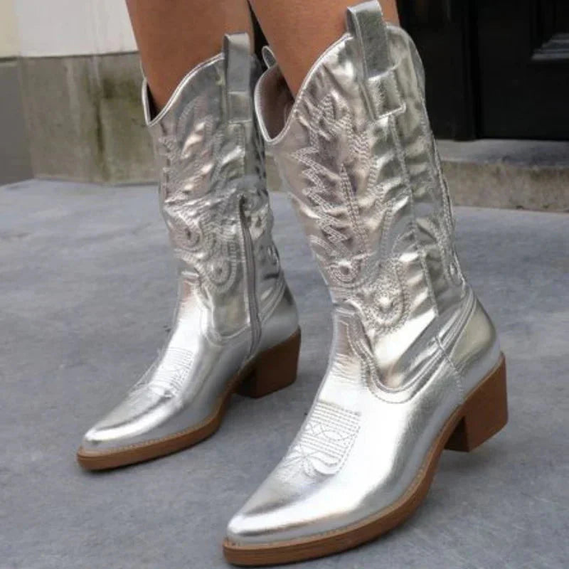 Cowboylaarzen - Vrouwen - Metaal - Cowboylaarzen - CARINA