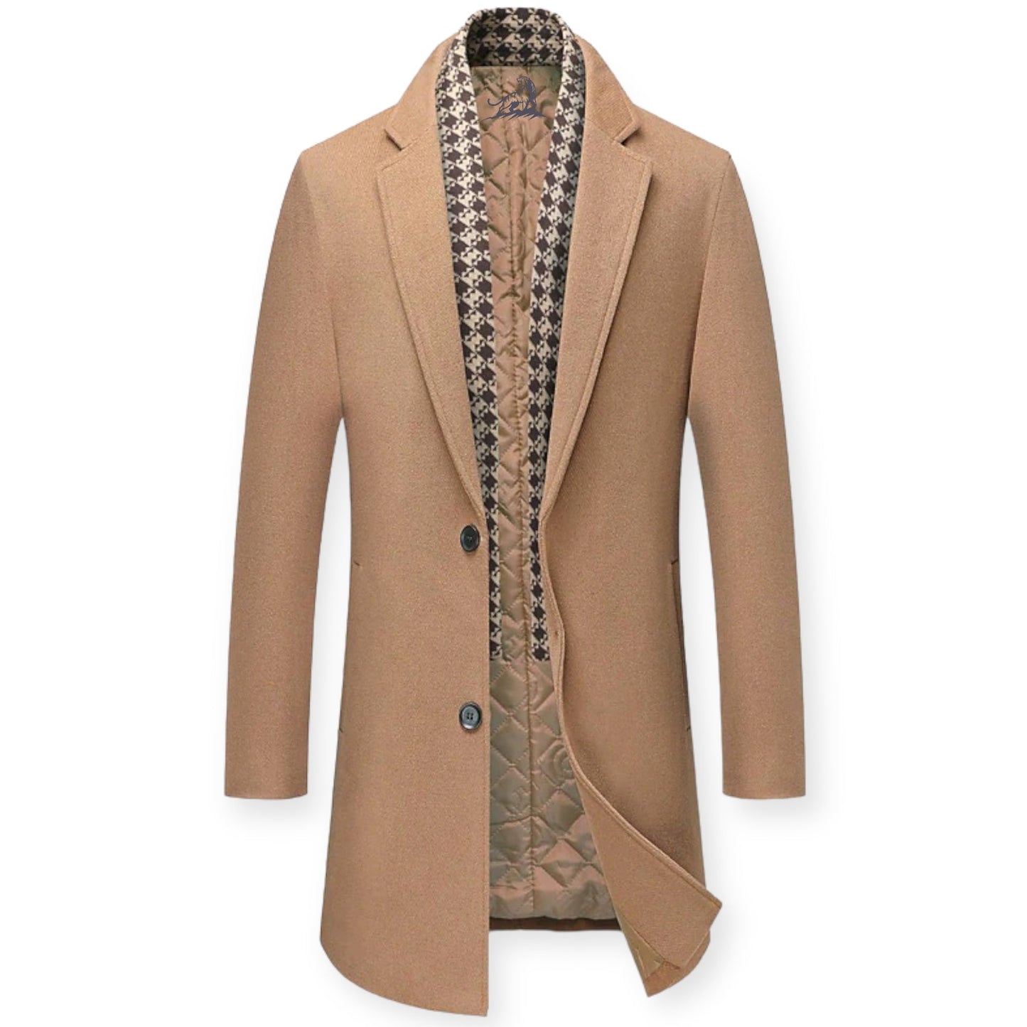 HARRISON – Lange herenjas met knoopsluiting voor een klassieke en verfijnde look