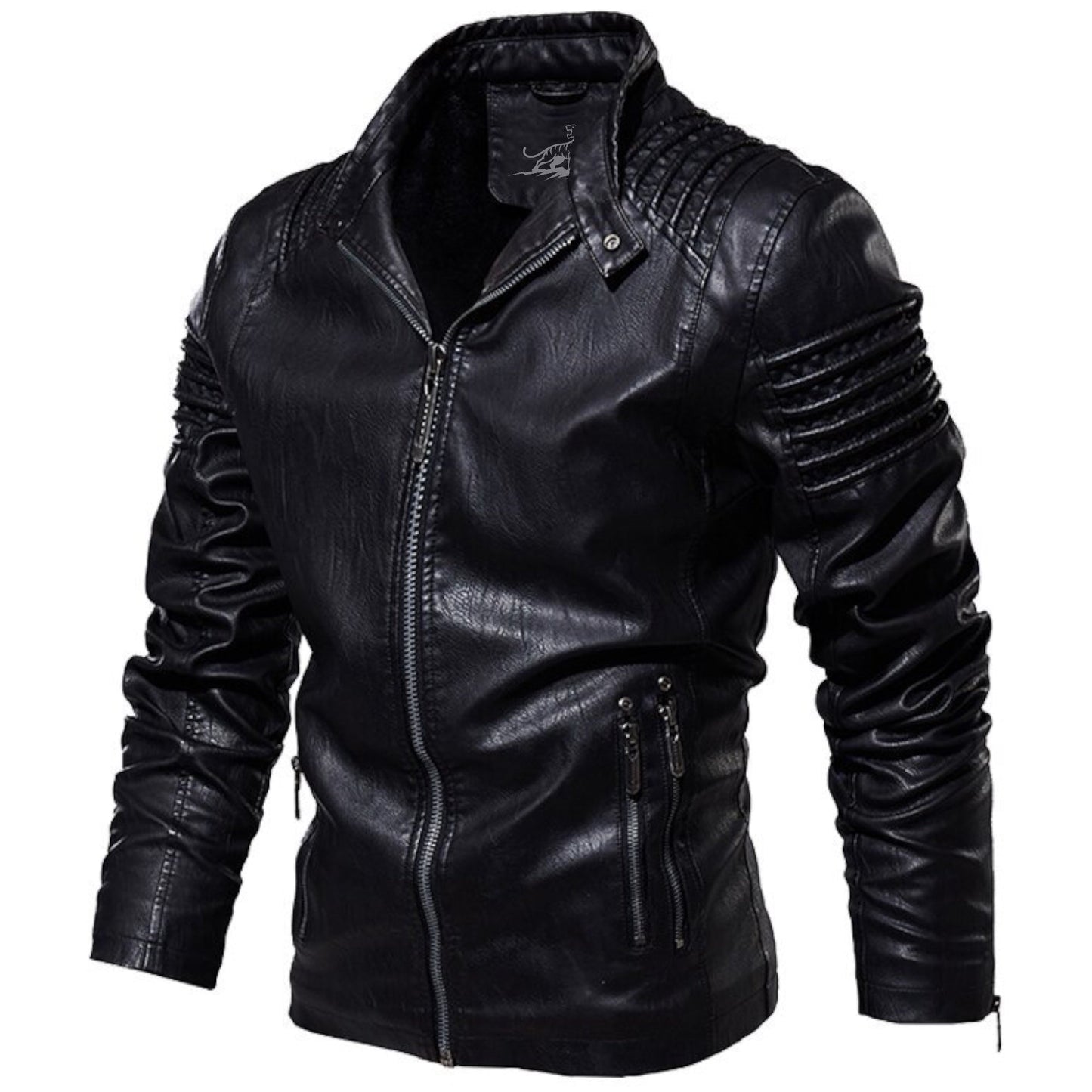 LOGAN – Leren jack met ritssluiting en zakken voor een stoere en tijdloze look