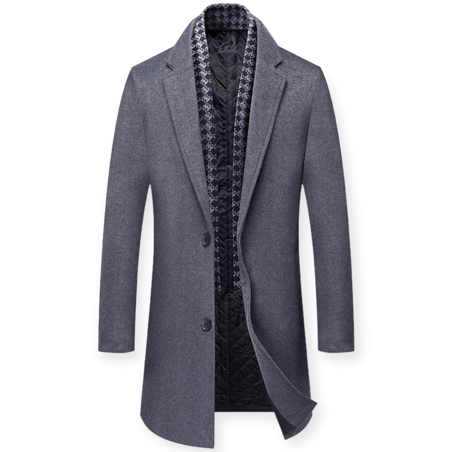 HARRISON – Lange herenjas met knoopsluiting voor een klassieke en verfijnde look