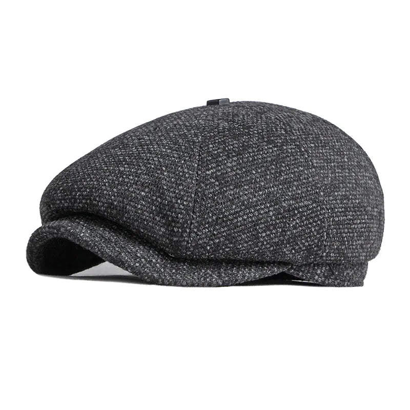 CLAUDE - Vintage tweed platte pet met tijdloze charme
