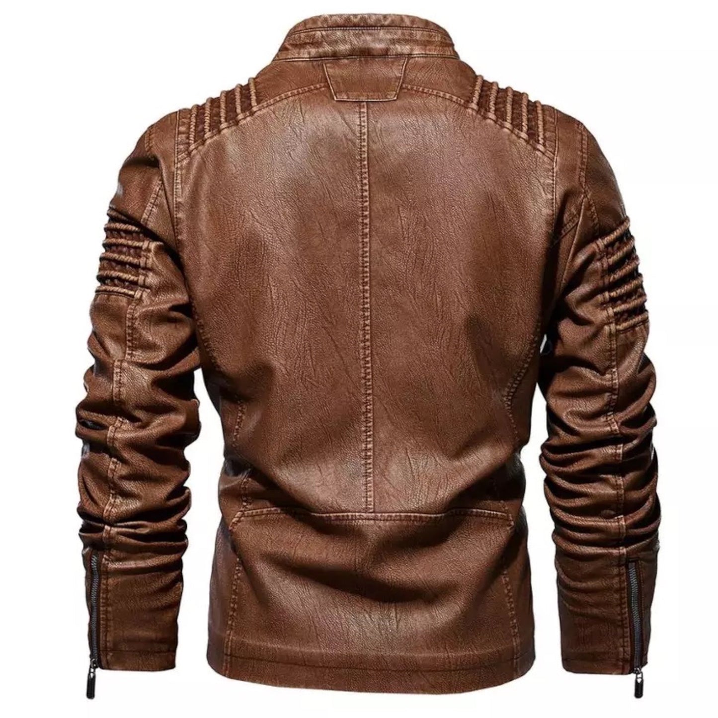 LOGAN – Leren jack met ritssluiting en zakken voor een stoere en tijdloze look