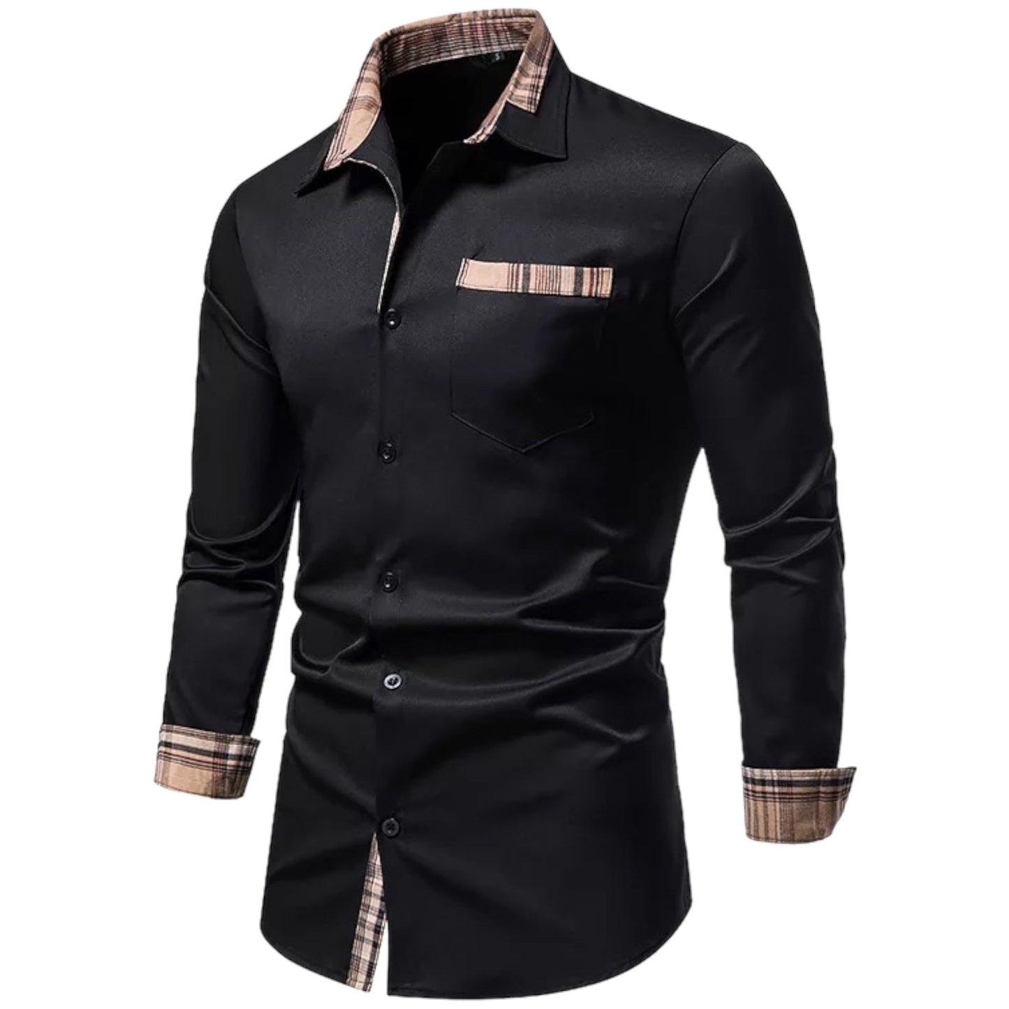 RENO - Slim fit overhemd met stijlvolle ruitaccenten