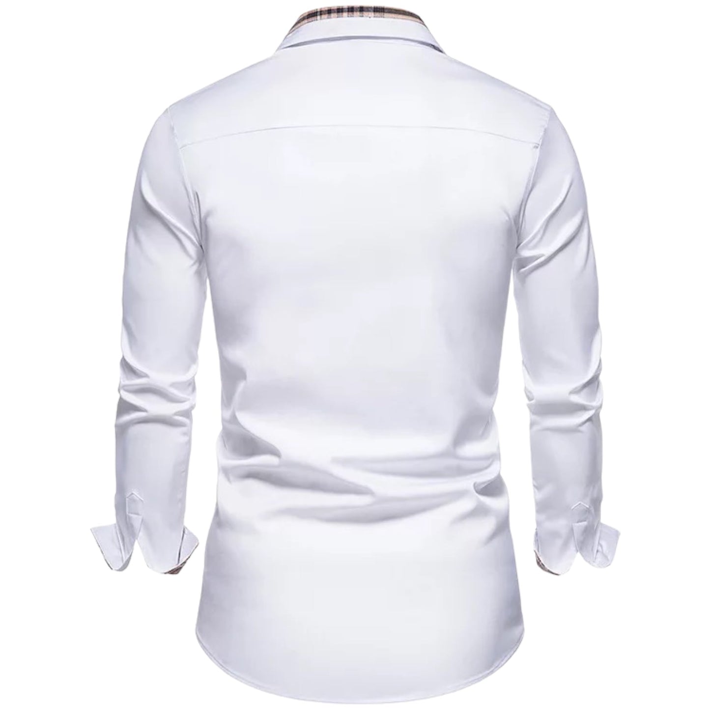 RENO - Slim fit overhemd met stijlvolle ruitaccenten