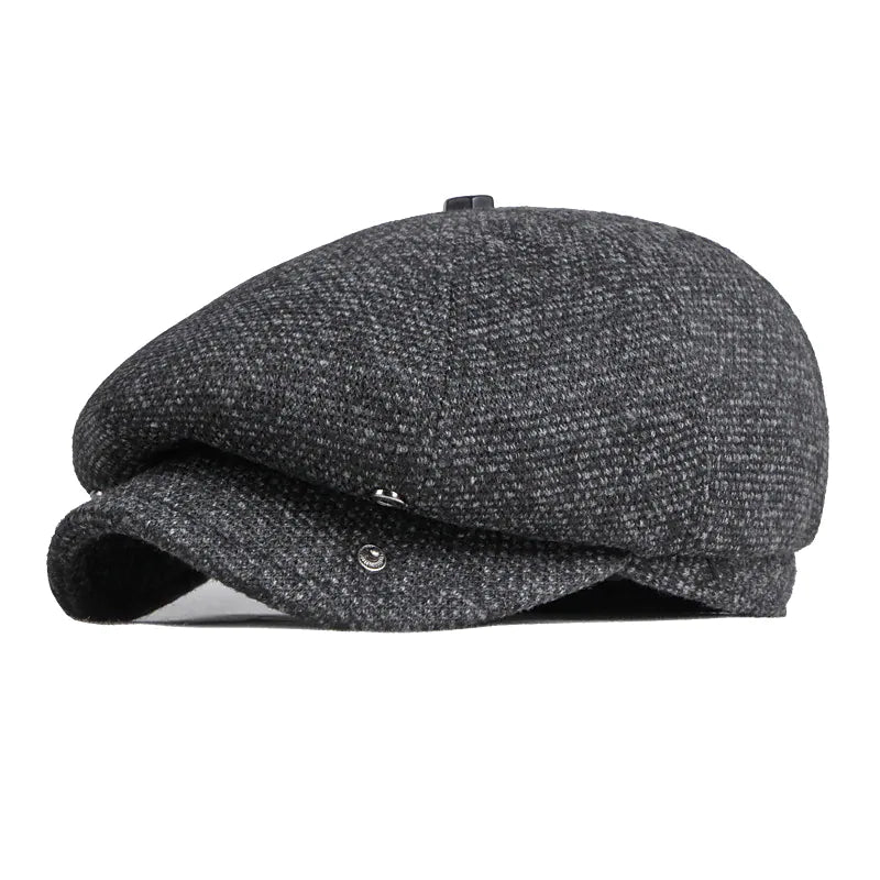 CLAUDE - Vintage tweed platte pet met tijdloze charme