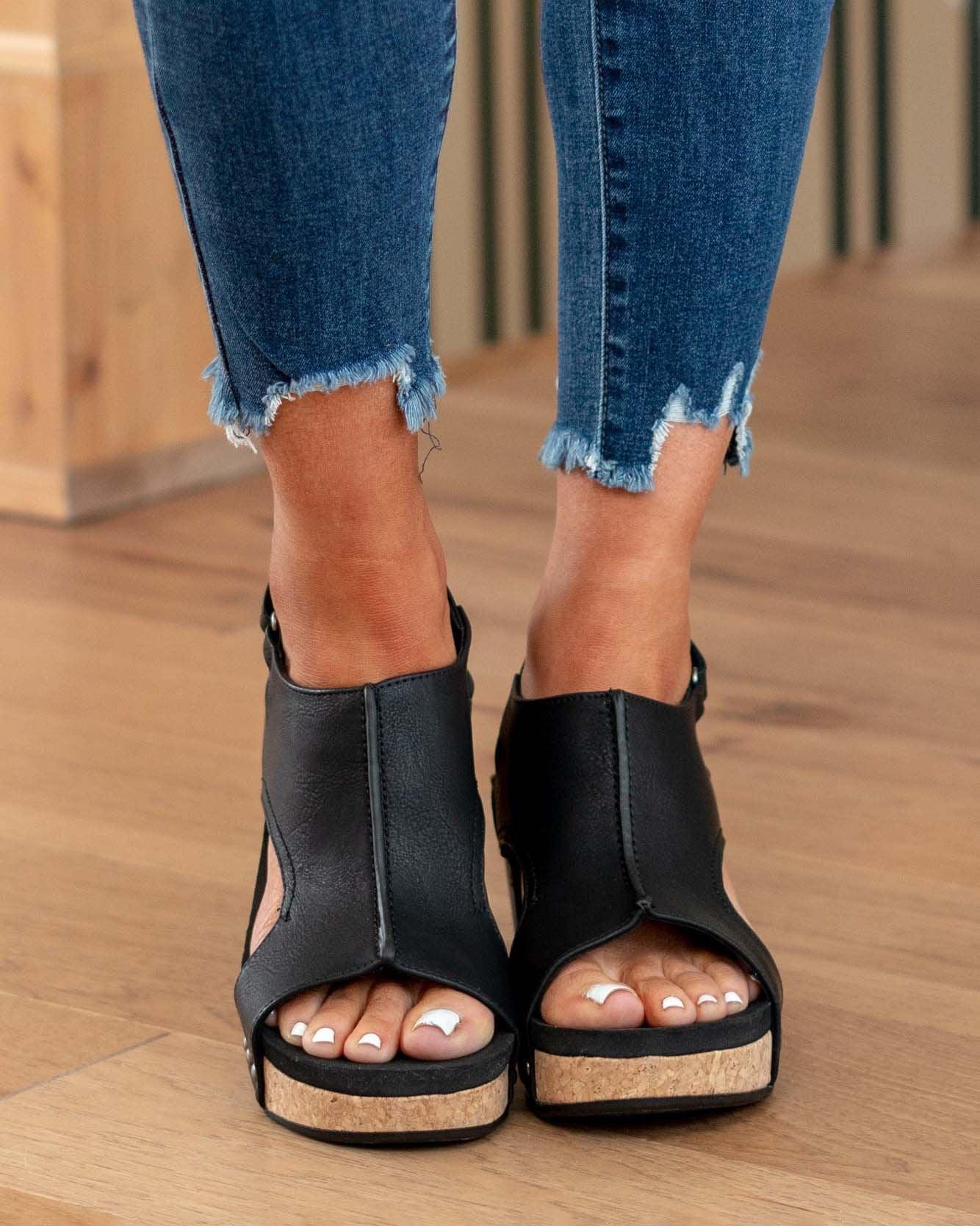 Middelhoge Sleehak Sandalen - Dames - Imitatieleer - Comfortabel Voetbed - VROLIJK STIJL