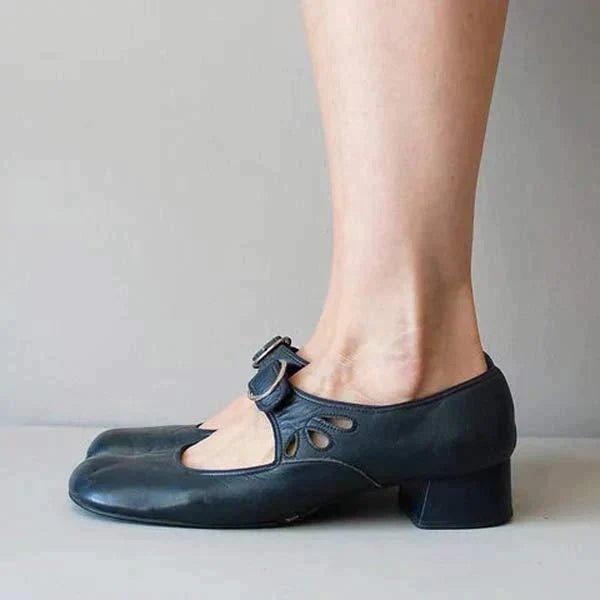 Vrouwen - Vintage Leren Sandalen - Comfortabel Echt Leer - Tijdloze Stijl - INGA