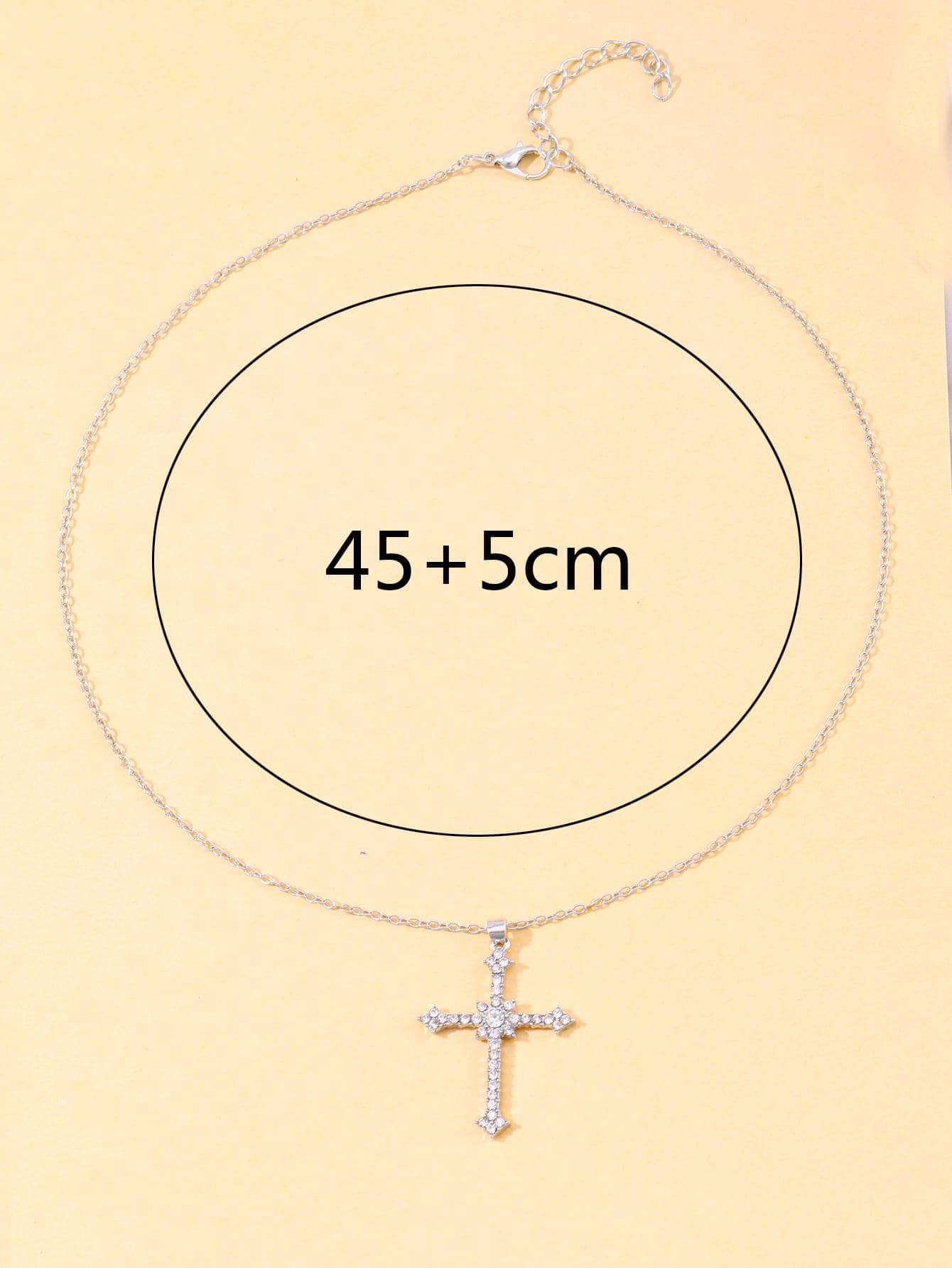 Elegante Halsketting Met Kruisvormige Hanger En Kristalaccenten Voor Dames – GLIMMER CROSS