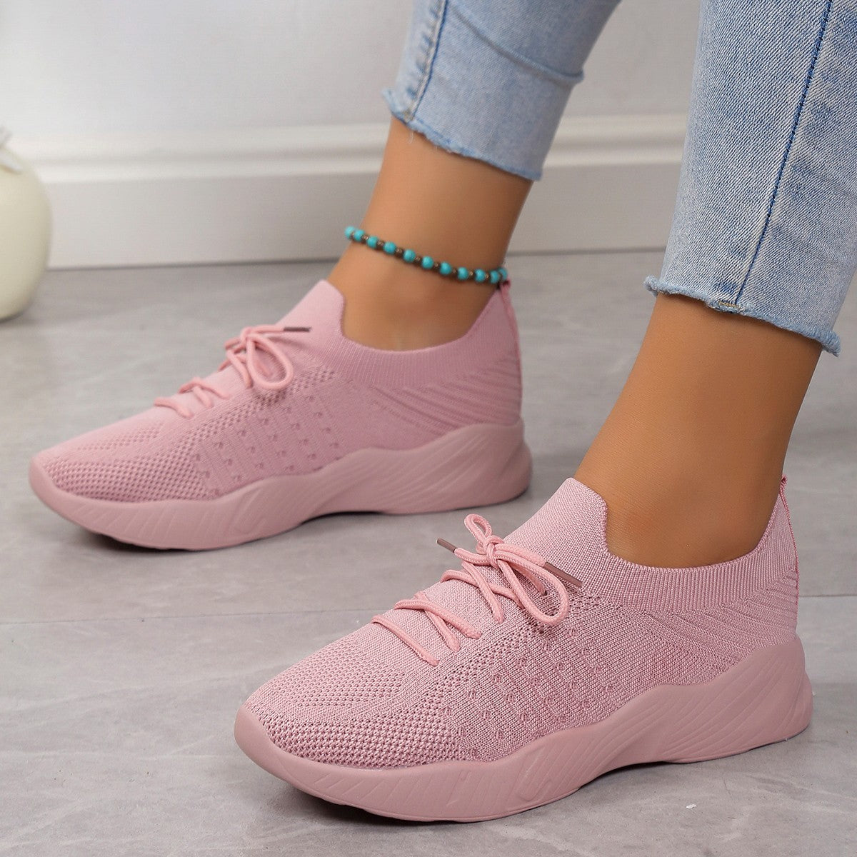 Sneakers - Dames - Ademend Mesh - Platformzool - VistaWalk