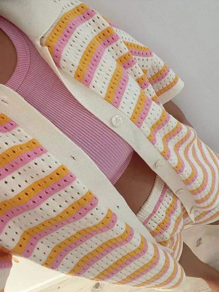 Vrouwen - Geruit Hemdje met Shorts - Lichtgewicht Katoen - Perfect voor Zomeruitstapjes