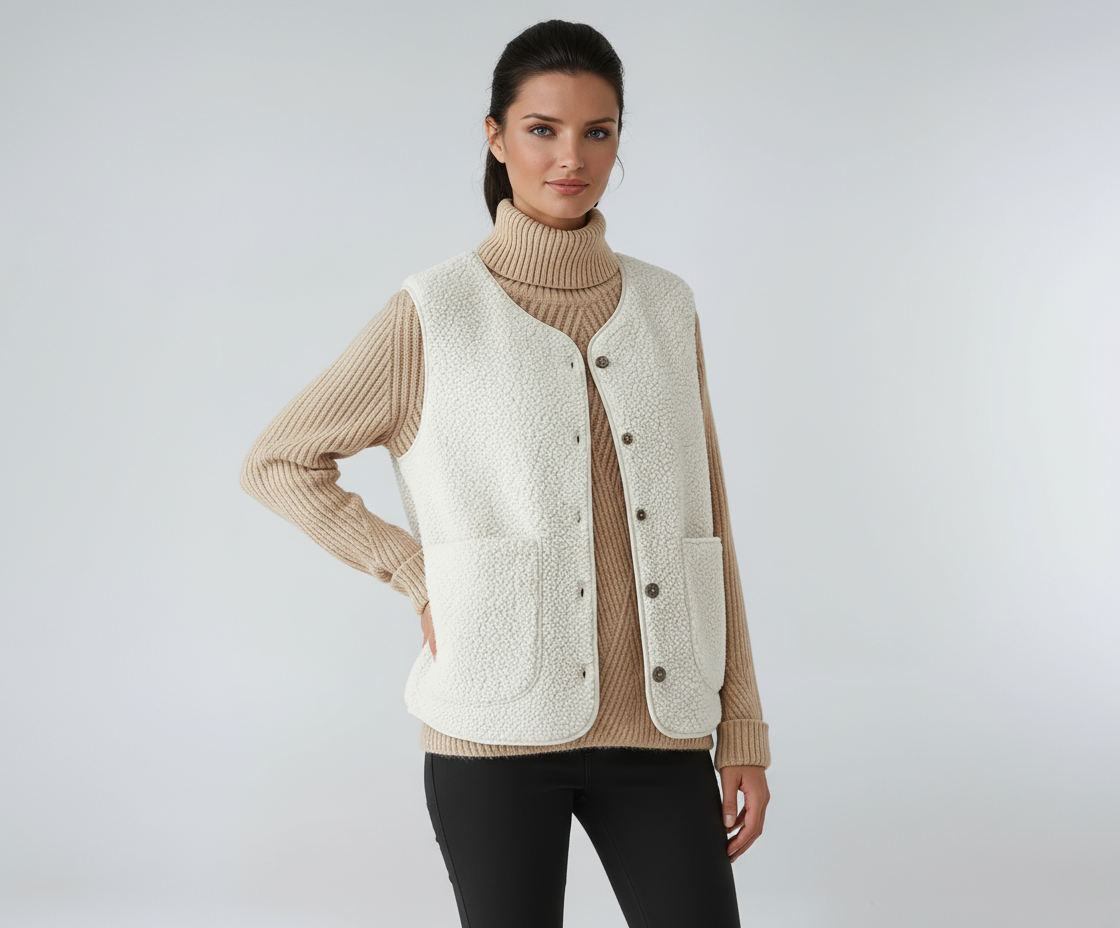 Bodywarmer - Dames - Wol Knopen - Dames Wollen - CosyWol