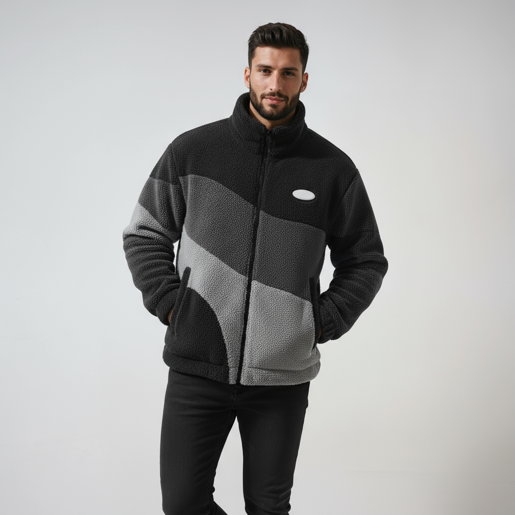 Fleece Jas - Heren - Zacht Warm Fleece - Vintage - Vinta