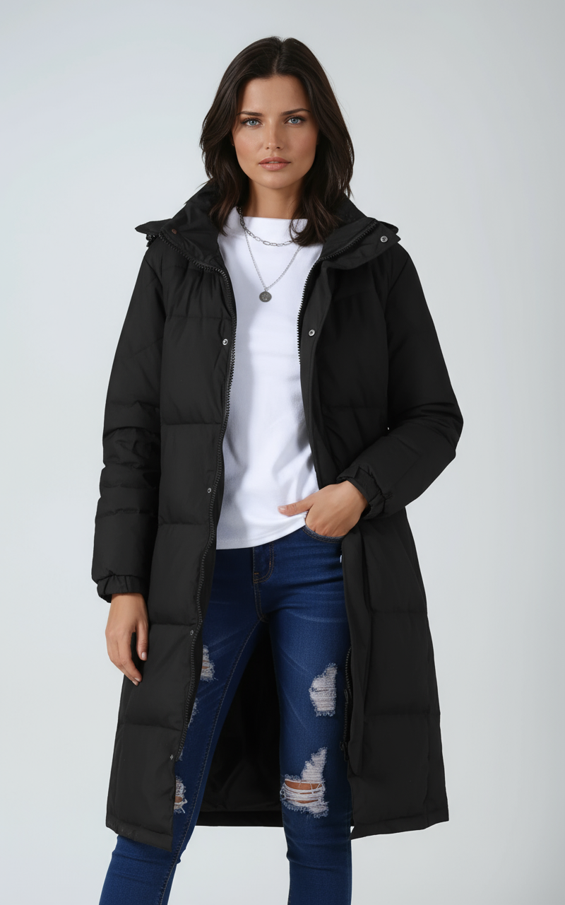 Lange Winterjas - Dames - Capuchon - Lange Damesjas - Nova
