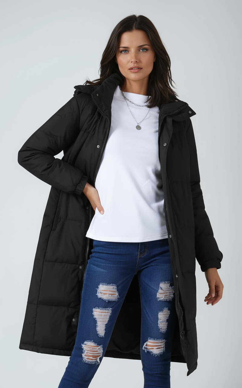 Lange Winterjas - Dames - Capuchon - Lange Damesjas - Nova