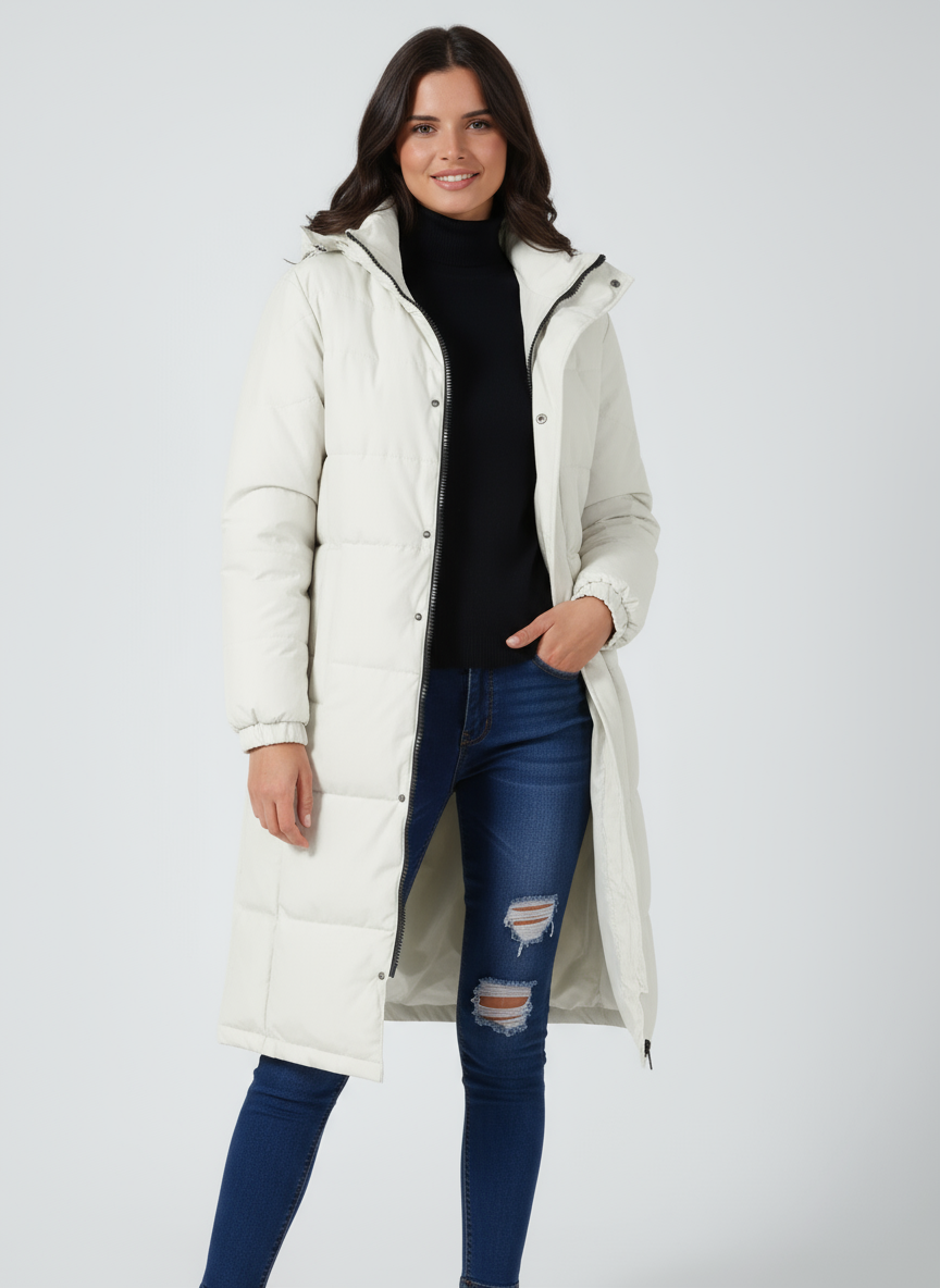 Lange Winterjas - Dames - Capuchon - Lange Damesjas - Nova