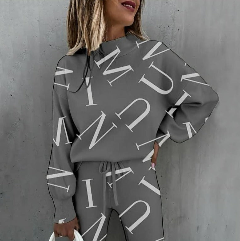 Trendy letter print jurk voor een statement look – Lexa Script