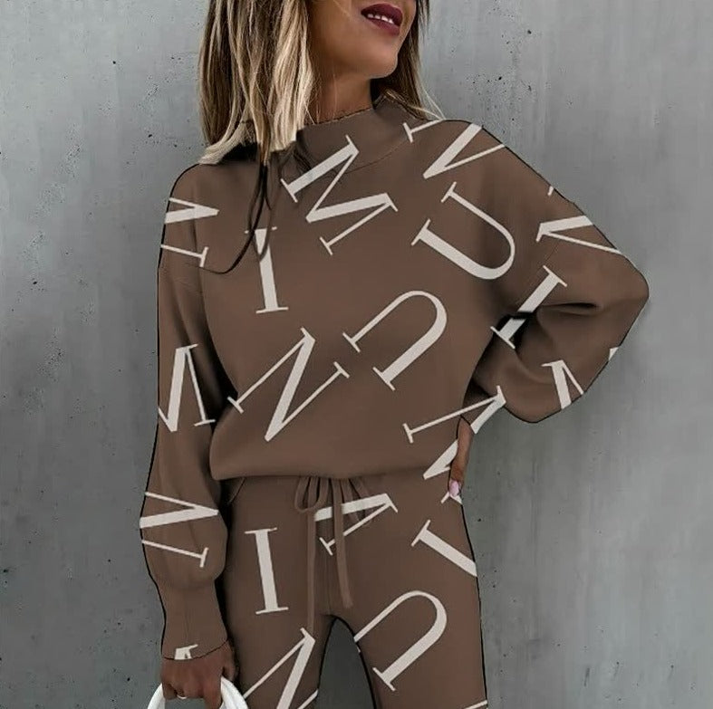 Trendy letter print jurk voor een statement look – Lexa Script