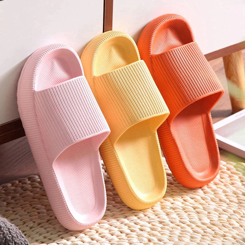 Dames - Traagschuim Teenslippers - Zachte Ondersteuning - Comfortabel Voetbed - PUFFWALK SLIPPERS
