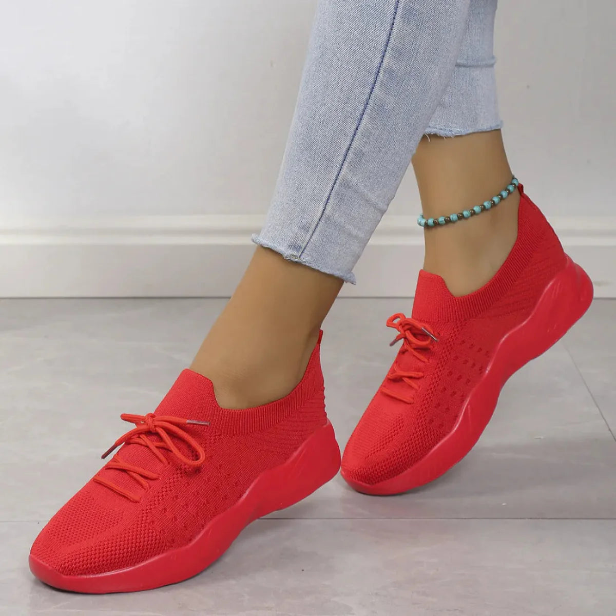 Sneakers - Dames - Ademend Mesh - Platformzool - VistaWalk