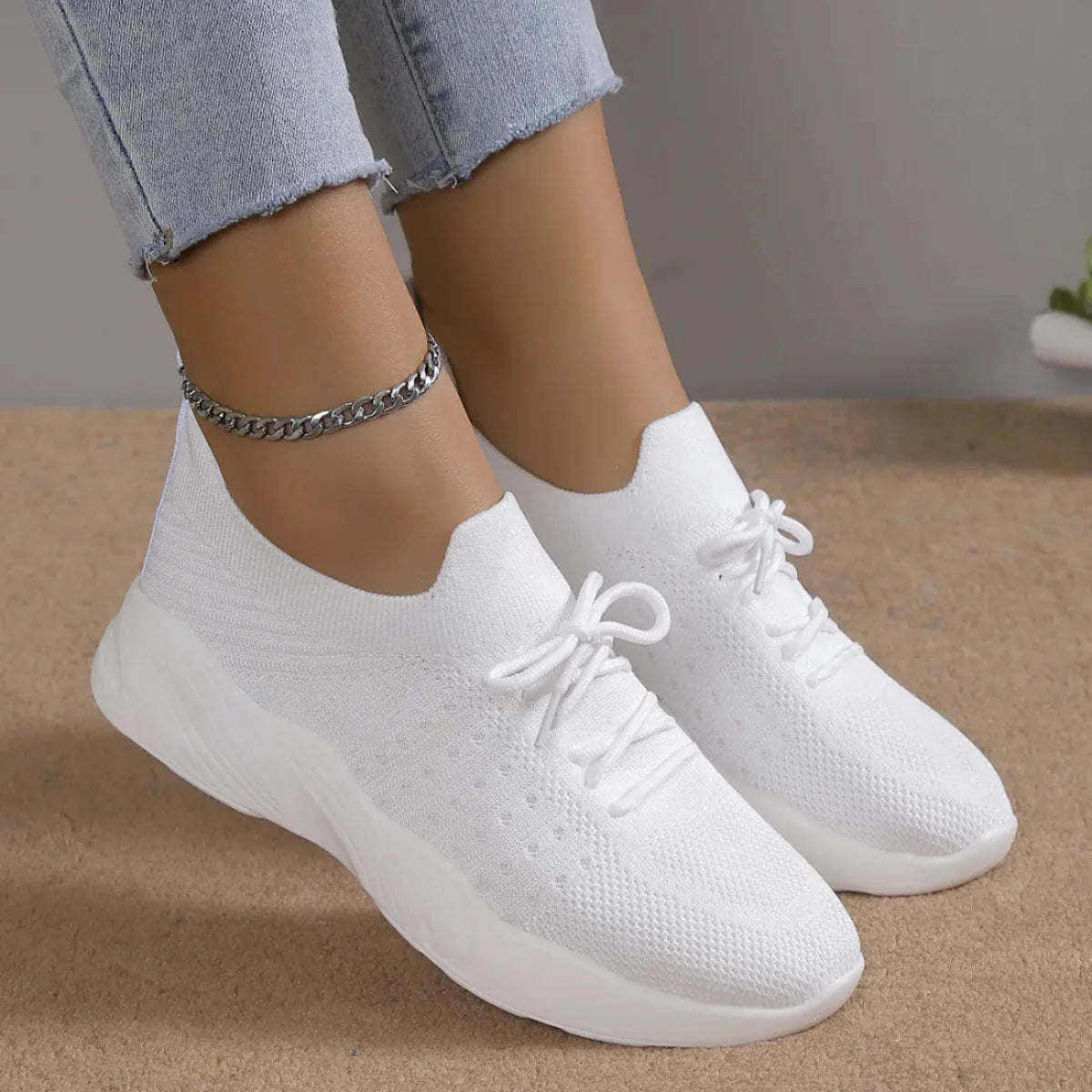 Sneakers - Dames - Ademend Mesh - Platformzool - VistaWalk