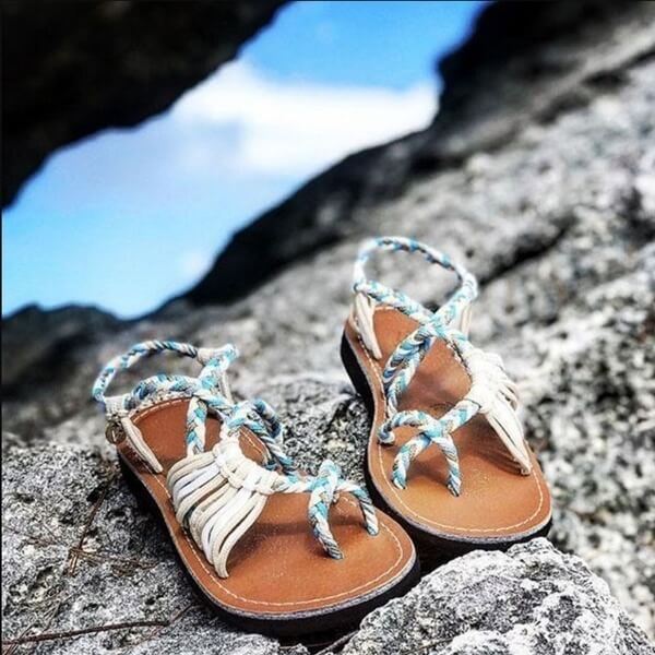 Handgeweven Sandalen - Vrouwen - Hoogwaardige Materialen - Comfortabel en Stijlvol - NATHALIE