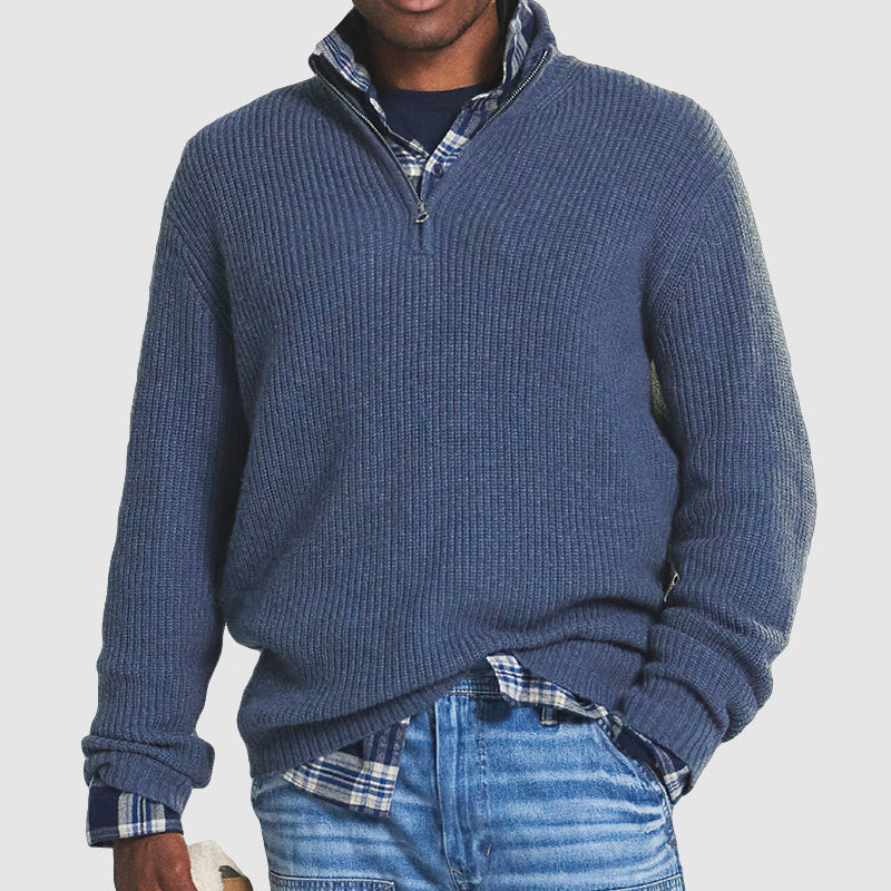 ZANDER – Quarter zip trui met relaxed fit voor een comfortabele en stijlvolle look