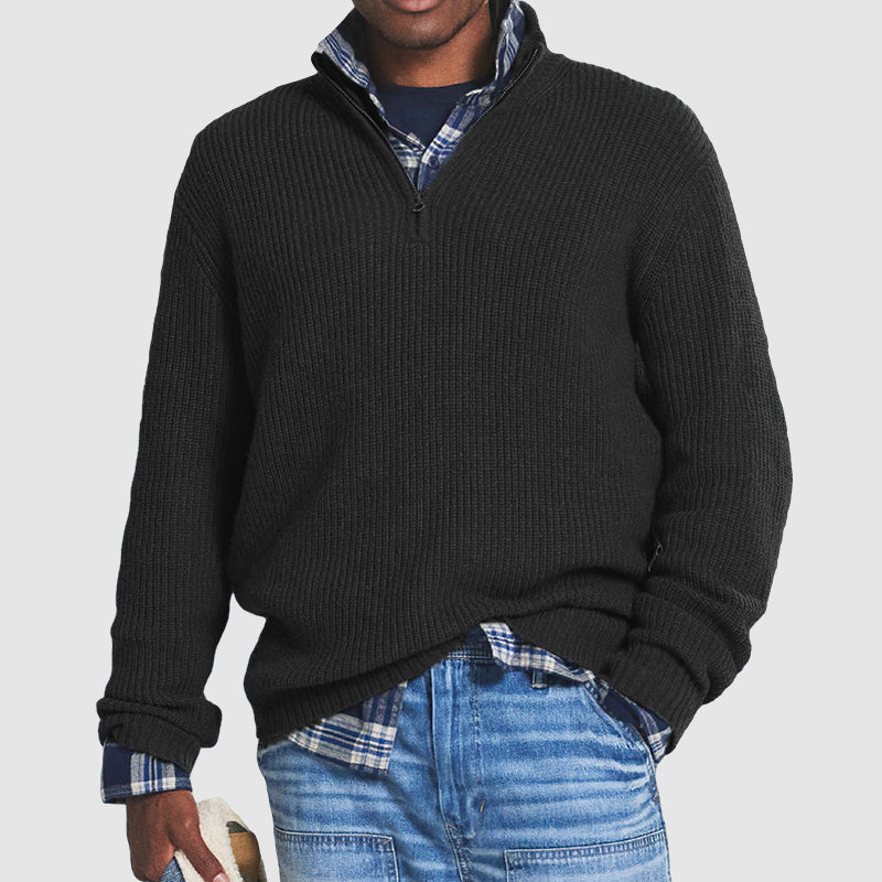 ZANDER – Quarter zip trui met relaxed fit voor een comfortabele en stijlvolle look