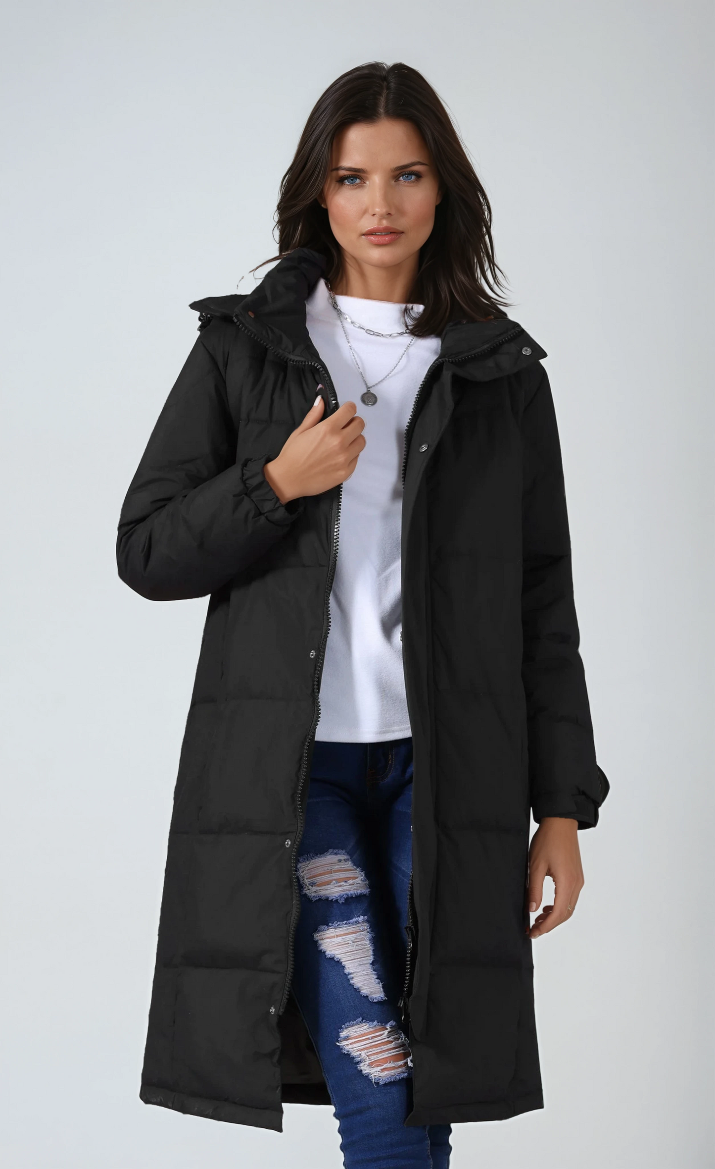 Lange Winterjas - Dames - Capuchon - Lange Damesjas - Nova