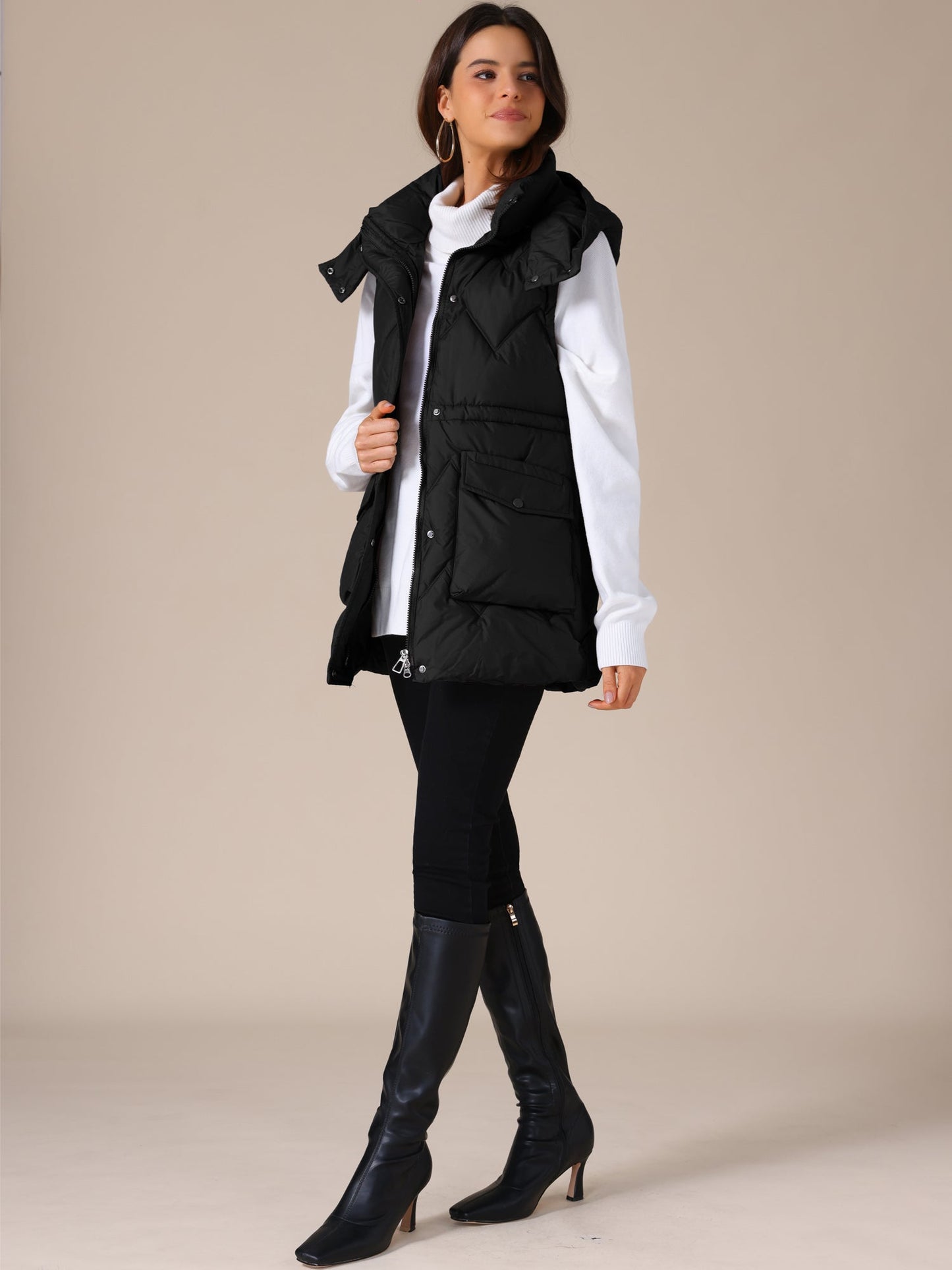 Bodywarmer - Dames - Lang Capuchon - Winter - Lira