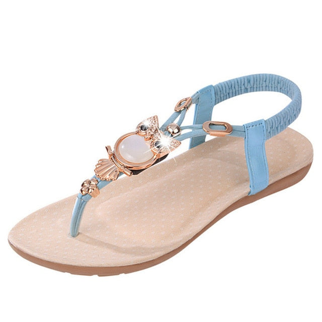 Comfortabele dames sandalen met elastische band en speels detail – LUNAYA OWL